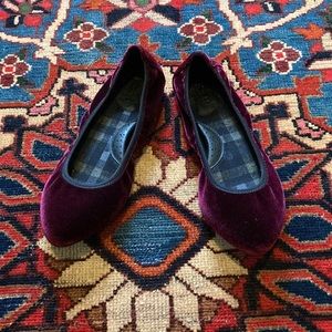 Born Magenta Velvet Flats